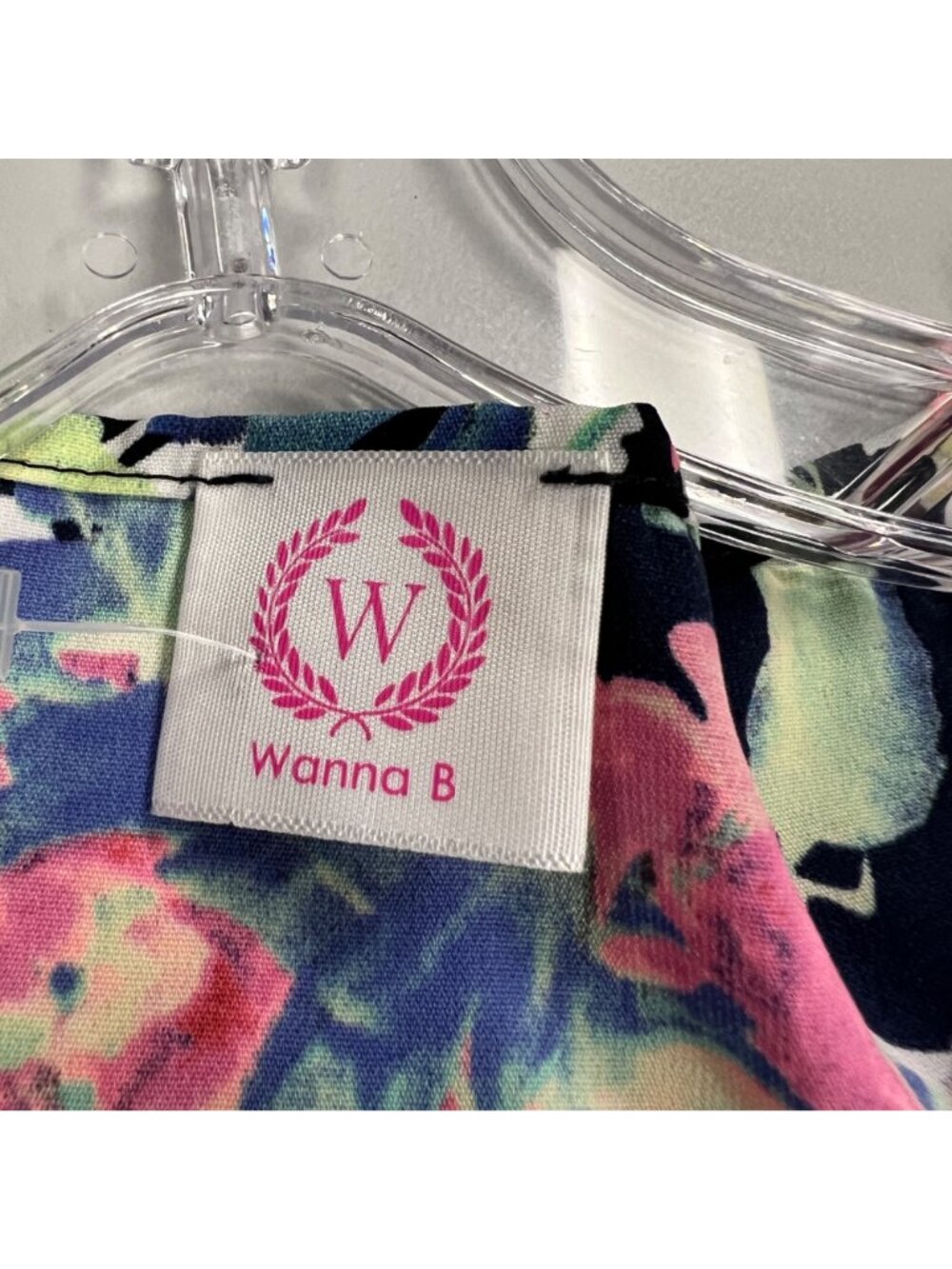 Wanna B Womens Floral Open Front Top 3/4 Sleeve Lightweight Size XL - Picture 8 of 9